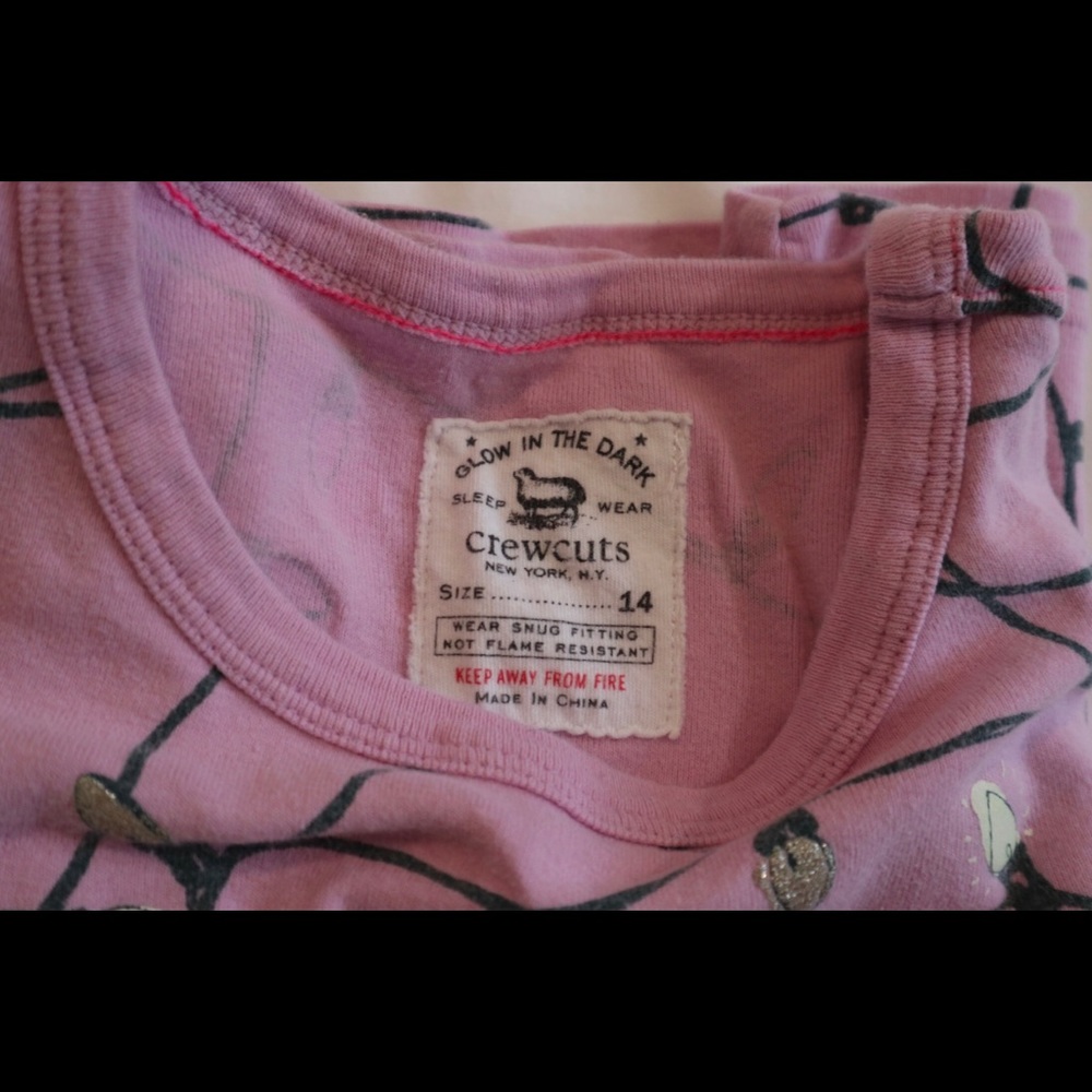 Crewcuts glow in the dark Christmas lights pj set